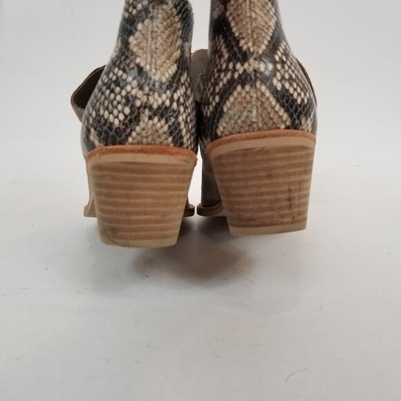 Dolce vita Womens Sonni Snakeskin Taupe Suede Pointed Toe Ankle Bootie Boots 7.5 - Picture 5 of 7
